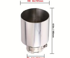 2x Exhaust Tips 4" Inch