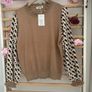 jumper bnwt one size tan jumper with frilled collar Image 10