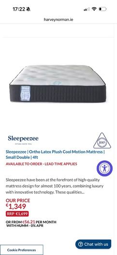 4ft Mattress (Small double)