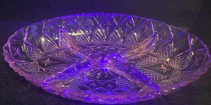 Depression glass in French pink serving platter