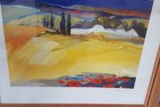 Juliane Jhan Print Titled: A View Of Tuscany. :framed 69cm Wide X 51cm Heigh.  Apeture  40cm X 28cm.