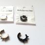 Spike Hoop Earring Stainless Steel Men Women Classic Earrings Steel Magnetic Non-piercing Ear Clips Black & White Image 6