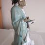 Chinese unusual  Glazed Mudman Pottery Figure 10'' signed Image 3