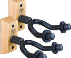 NEW SALE | Guitar Wall Mount Display Bracket Guitar Hanger Hook Holder Keeper Wall Mounted Hanging Stand Wooden Wood Base for Bass Electric Acoustic Guitar - 2 Pack