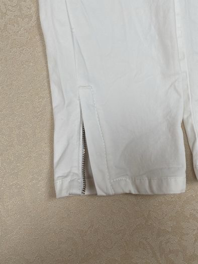 Massimo Dutti white cotton trousers