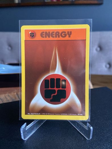 Pokemon Base set Fighting Energy 97/102 Near Mint Condition