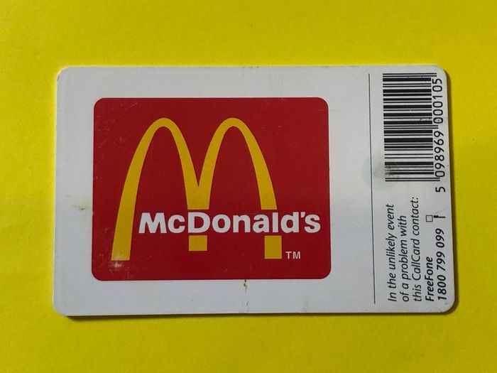 Callcard 1212 Mc Donalds Gemplus Variations