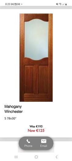 Solid Mahogany and Unglazed glass Doors