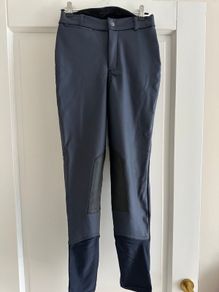 Kids' Warm and Water-Repellent Horse Riding Jodhpurs Kipwarm 500 - Navy
