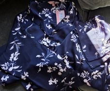 Rosie Connolly for M&S Navy blue floral pajama set with white floral print New with Tags Size 20