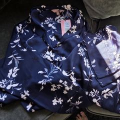 Rosie Connolly for M&S Navy blue floral pajama set with white floral print New with Tags Size 20