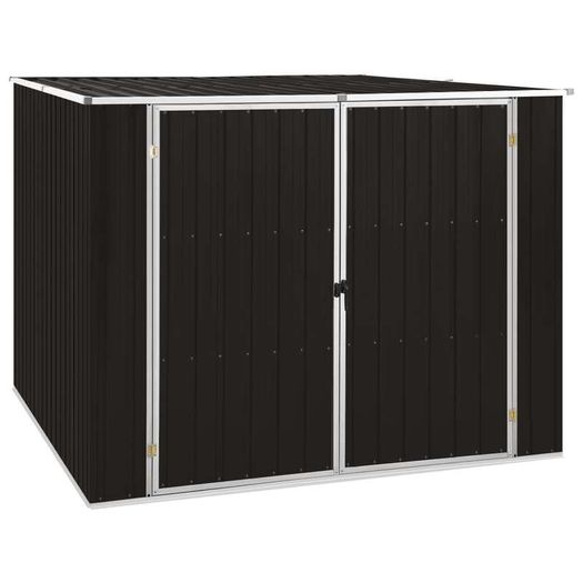 Garden Shed Brown 195x198x159 cm Galvanised Steel