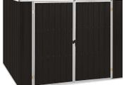Garden Shed Brown 195x198x159 cm Galvanised Steel