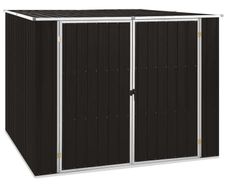 Garden Shed Brown 195x198x159 cm Galvanised Steel
