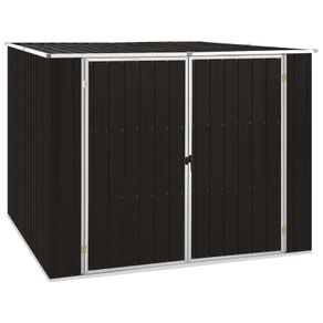 Garden Shed Brown 195x198x159 cm Galvanised Steel