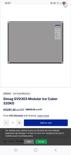 Simag r250kg bin,and Simag sv 315 ice machine