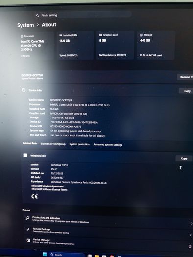 Black Gaming Pc - Plug & Play | Rtx 2070 | I5 9400 | 16gb Ram | 480gb Ssd