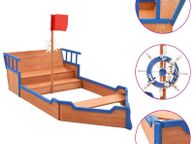 main image for ad Sandbox Pirate Ship Firwood 190x94.5x136 cm