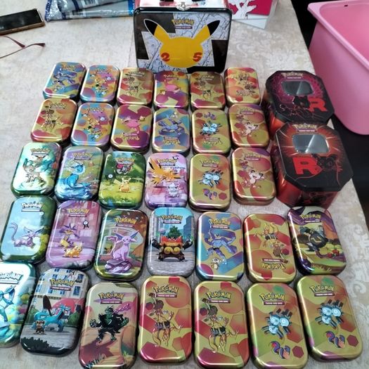 pokemon tins (empty including 151)