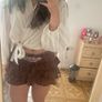 Vintage brown mini skirt Image 2