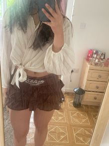 Vintage brown mini skirt