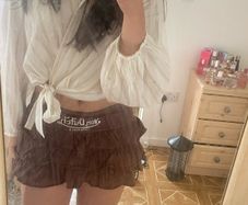 Vintage brown mini skirt