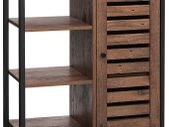 _Chest of Drawers Cupboard Kitchen Cupboard Sideboard with 3 Shelves and Cupboard