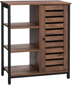 _Chest of Drawers Cupboard Kitchen Cupboard Sideboard with 3 Shelves and Cupboard