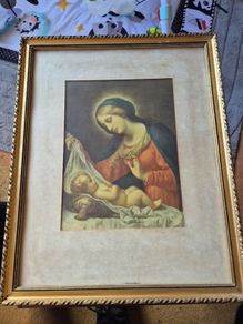 Vintage Madonna and Child Old Irish. Religious.