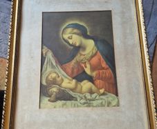 Vintage Madonna and Child Old Irish. Religious.