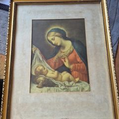 Vintage Madonna and Child Old Irish. Religious.