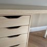 Ikea Oak effect desk with 5 drawer unit Lagkapten / Alex Image 2