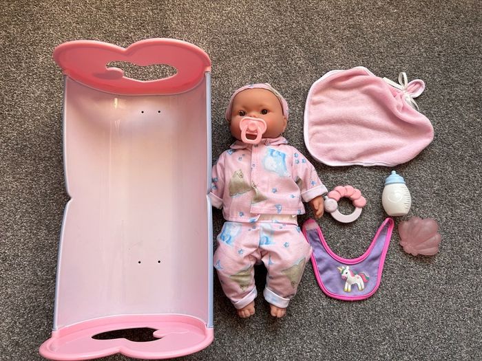 Baby Doll with cot and accessories