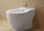 White Ceramic Toilet & Bidet Set