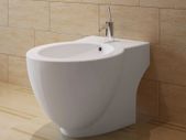 White Ceramic Toilet & Bidet Set