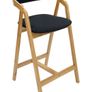 Nordic Oak Lounge Bar Stool with Upholstered Seat Image 7