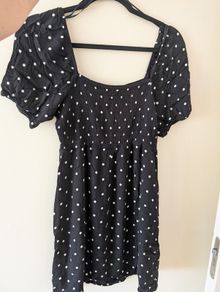 black  polkadot dress