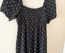 black  polkadot dress