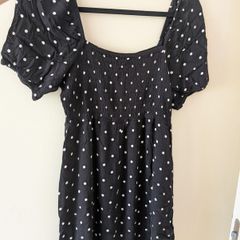 black  polkadot dress