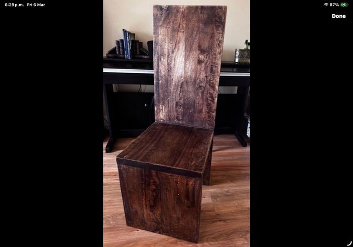 Solid wood chair very heavy