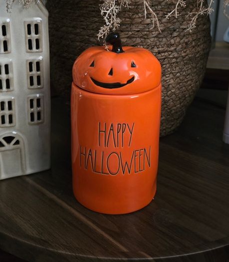 Rae Dunn storage jar Happy Halloween