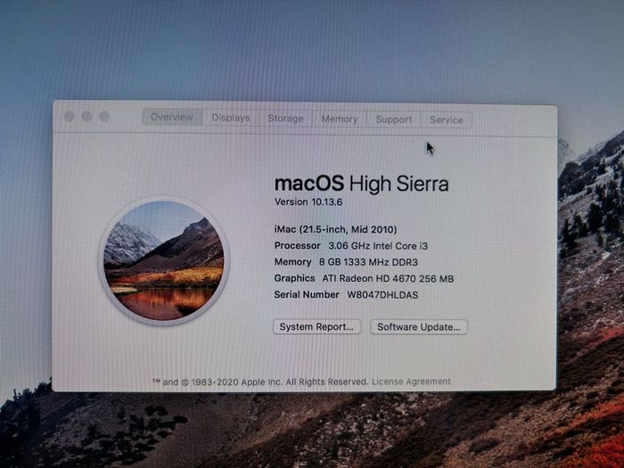 Apple iMac 21.5 inch Mid 2010