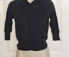 Roxy Life Black  Cotton Hoodie/Cardigan Size Small