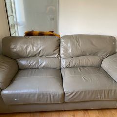 3-seat leather sofa