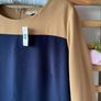 dress Bnwt gap formal workwear dress navy & tan 3/4 sleeves size 12 lined Image 7