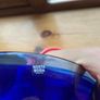 Pair of Kosta Boda Swedish blue glass bowls Image 2