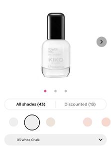 Nail polish Kiki Milano power pro white