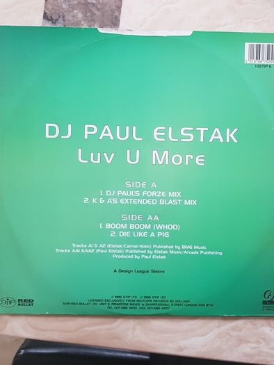 DJ Paul Elstak 12" - Luv U More