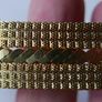 Vintage 1970's 18ct Gold Plated  Mesh Bracelet Textured Stripe Design Image 6
