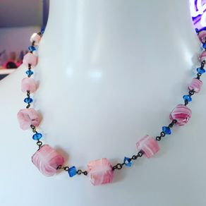 1920s Art Deco Glass Vintage Necklace